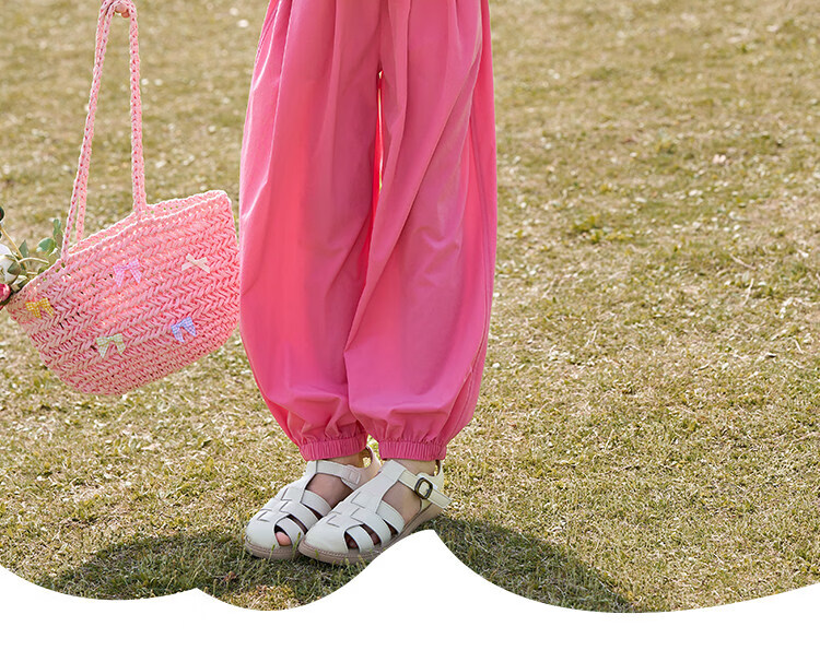 CHANZUIGOU (CHANZUIGOU) [7A Antibacterial Cooling] Girls Printed Set 2026 Summer New Children's Short Sleeve Pants Sports Two-Piece Set 24